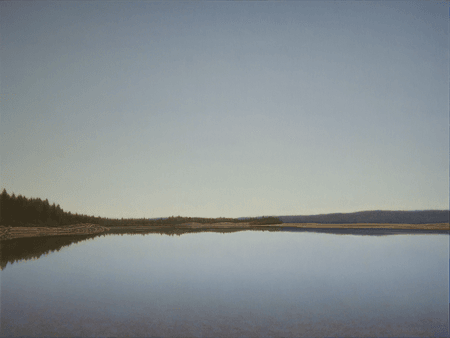 Thumbnail: River Reflection, landscape oil painting by John Hansen